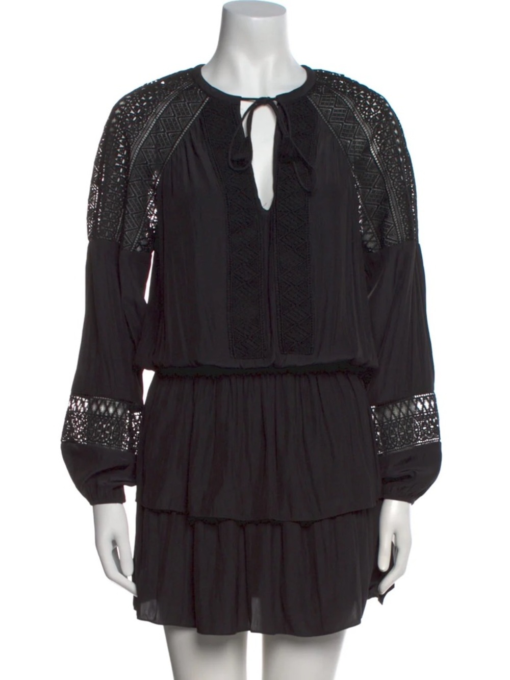 Ramy Brook Winnie Long-Sleeve Lace Panel Dress - Picture 2 of 10